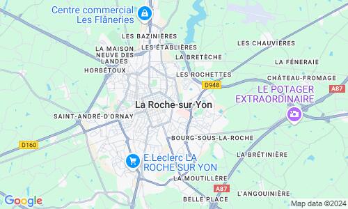 Ausschnitt der Weltkarte zu La Roche-sur-Yon