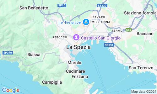 Ausschnitt der Weltkarte zu La Spezia