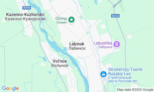 Ausschnitt der Weltkarte zu Labinsk