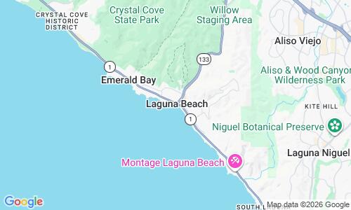 Ausschnitt der Weltkarte zu Laguna Beach - Main Beach