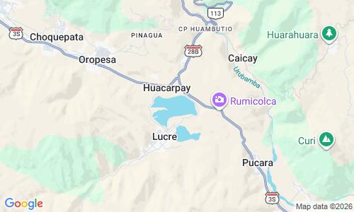 Ausschnitt der Weltkarte zu Laguna de Huacarpay