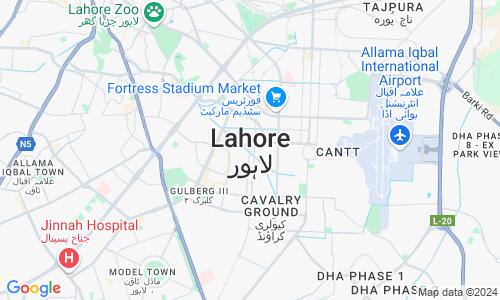 Ausschnitt der Weltkarte zu Lahore