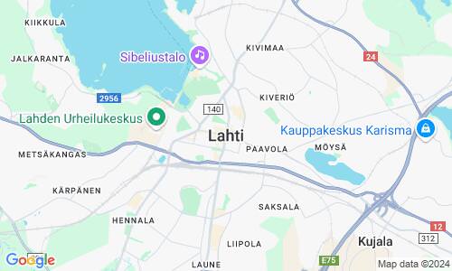Ausschnitt der Weltkarte zu Lahti