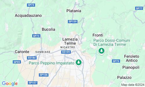 Ausschnit der Weltkarte zu Lamezia Terme