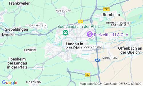 Ausschnitt der Weltkarte zu Landau in der Pfalz