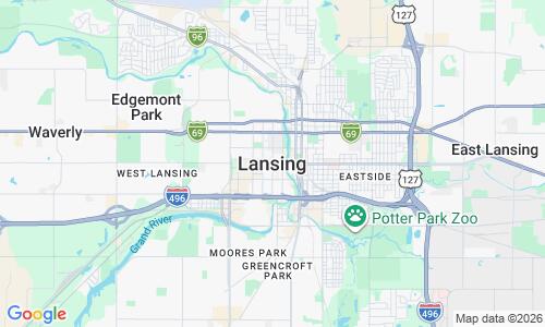 Ausschnitt der Weltkarte zu Lansing See Südstrand