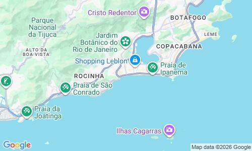 Ausschnitt der Weltkarte zu Leblon Beach