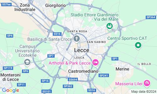 Ausschnitt der Weltkarte zu Lecce