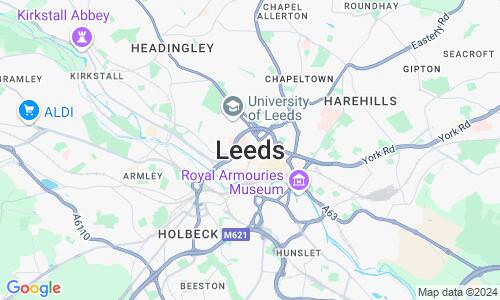 Ausschnit der Weltkarte zu Leeds
