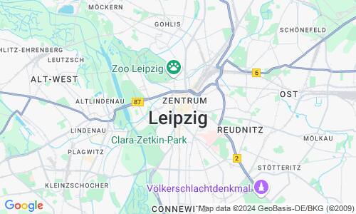 Ausschnit der Weltkarte zu Leipzig