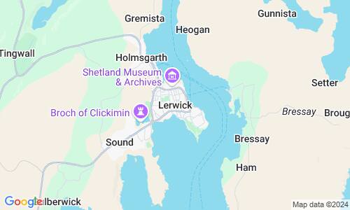 Ausschnitt der Weltkarte zu Lerwick