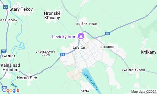 Ausschnitt der Weltkarte zu Levice