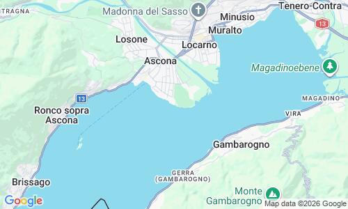 Ausschnitt der Weltkarte zu Lido di Ascona