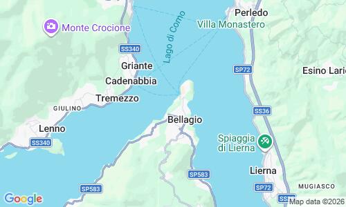 Ausschnitt der Weltkarte zu Lido di Bellagio