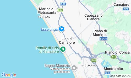 Ausschnitt der Weltkarte zu Lido di Camaiore