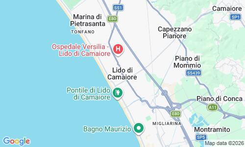 Ausschnitt der Weltkarte zu Lido di Camaiore Strand