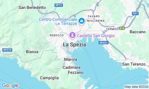 Ausschnitt der Weltkarte zu Lido di La Spezia