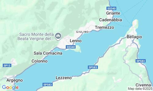 Ausschnitt der Weltkarte zu Lido di Lenno