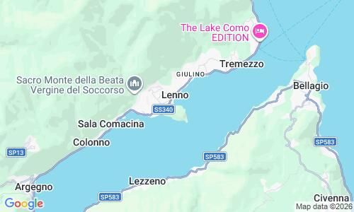 Ausschnitt der Weltkarte zu Lido di Lenno