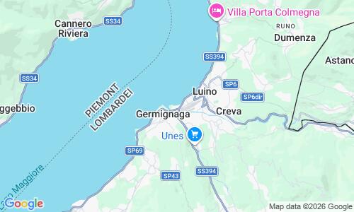 Ausschnitt der Weltkarte zu Lido di Luino