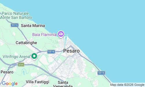 Ausschnitt der Weltkarte zu Lido di Pesaro