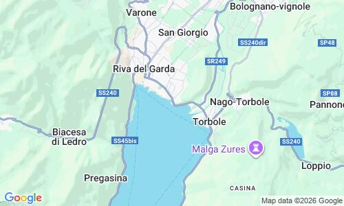 Ausschnitt der Weltkarte zu Lido di Riva del Garda