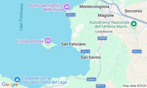Ausschnitt der Weltkarte zu Lido di San Feliciano (Magione)