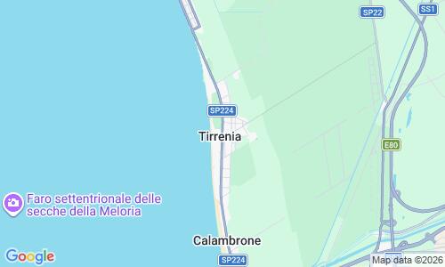 Ausschnitt der Weltkarte zu Lido di Tirrenia