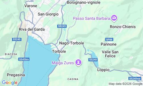 Ausschnitt der Weltkarte zu Lido di Torbole