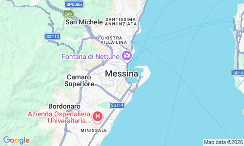 Ausschnitt der Weltkarte zu Lido Paradiso (Messina)