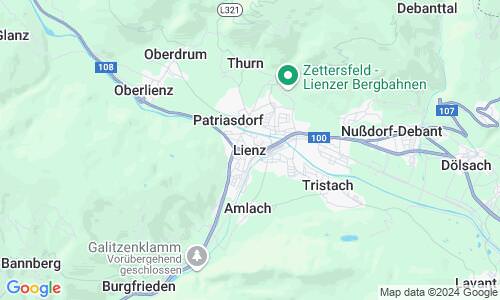 Ausschnitt der Weltkarte zu Lienz