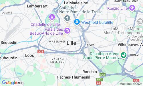 Ausschnit der Weltkarte zu Lille