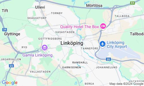Ausschnitt der Weltkarte zu Linköping