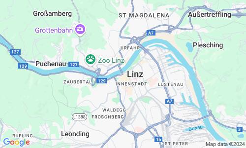 Ausschnit der Weltkarte zu Linz