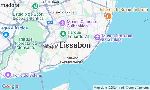 Ausschnit der Weltkarte zu Lissabon