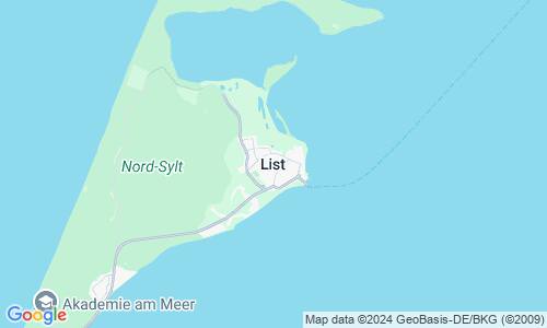 Ausschnit der Weltkarte zu List auf Sylt