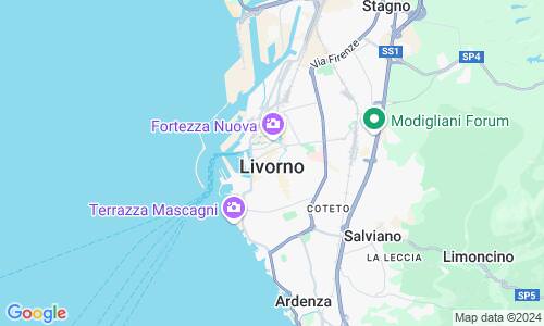 Ausschnitt der Weltkarte zu Livorno