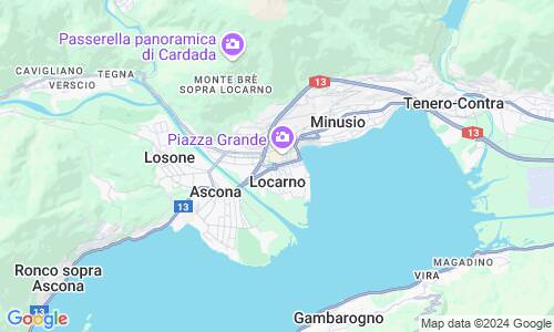 Ausschnitt der Weltkarte zu Locarno