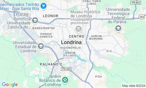 Ausschnitt der Weltkarte zu Londrina