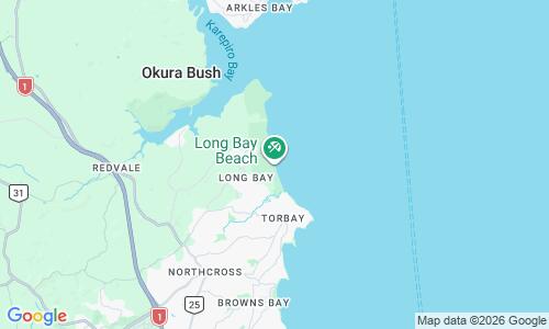 Ausschnitt der Weltkarte zu Long Bay Beach