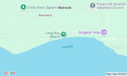 Ausschnitt der Weltkarte zu Long Bay Beach