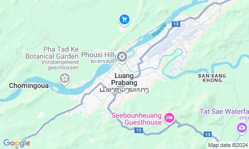 Ausschnit der Weltkarte zu Luang Prabang