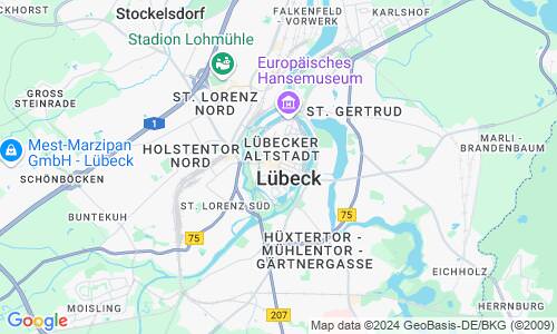 Ausschnitt der Weltkarte zu Lübeck