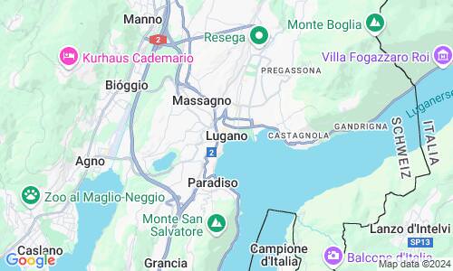 Ausschnitt der Weltkarte zu Lugano