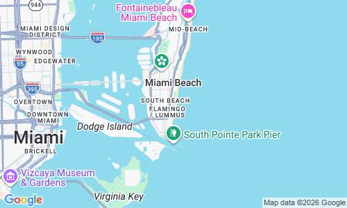 Ausschnitt der Weltkarte zu Lummus Park Beach