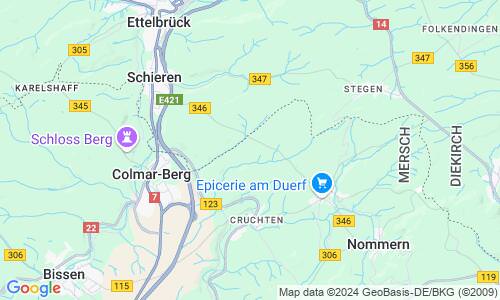 Ausschnit der Weltkarte zu Luxemburg