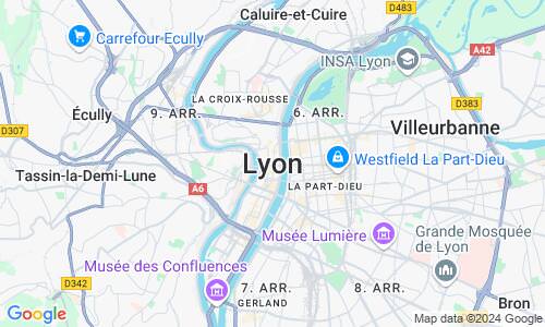 Ausschnit der Weltkarte zu Lyon