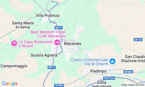 Ausschnitt der Weltkarte zu Macerata