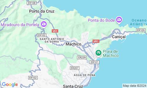 Ausschnitt der Weltkarte zu Machico