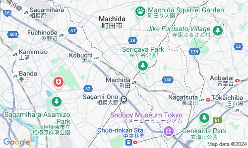 Ausschnitt der Weltkarte zu Machida